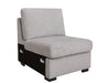 Vault 7-Piece Sectional with Five Storage Chairs and Storage USB Console - Grey | Sofa sectionnel Vault 7 pièces avec 5 fauteuils de rangement et console de rangement avec USB - gris