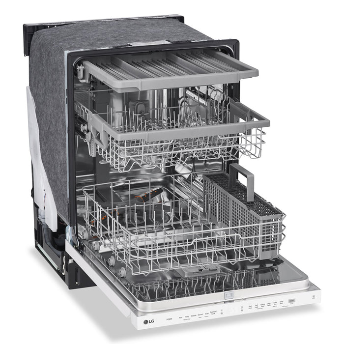 LG 24\" 48 dBA Built-In Top-Control Dishwasher with QuadWash® - White - LDPN4542W