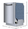 Bosch 500 Series 24'' 44 dBA Built-In Dishwasher - Anti-Fingerprint Brushed Steel - SHP65CC5UC | Lave-vaisselle encastré Bosch de série 500 de 24 po de 44 dBA - acier brossé résistant aux traces de doigts - SHP65CC5UC
