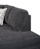 Made in Canada Morgan 3-Piece Right-Facing Chenille Fabric Wrap Sectional with Accent Pillows - Grey | Sofa sectionnel en U de droite Morgan 3 pièces fabriqué au Canada en tissu de chenille avec coussins décoratifs - gris