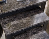 Roma  25" 3-Piece Nesting Tables with Shelf - Black Marble Look | 3 tables gigognes Roma de 25 po avec tablette - imitation de marbre noire