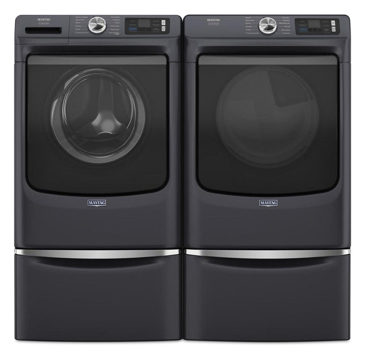 Maytag 5.8 Cu. Ft. Pet Pro Smart Front-Load Washer and 7.4 Cu. Ft. Electric Dryer - Midnight Steel
