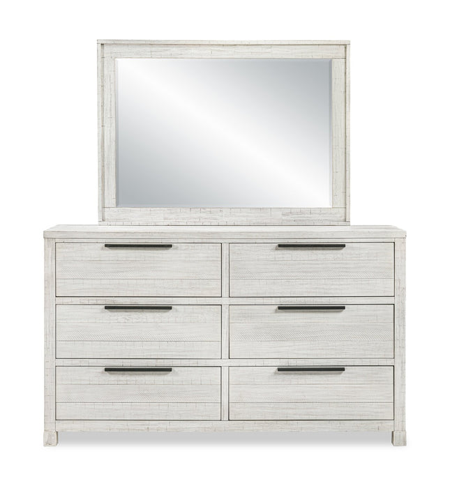 Haven Bedroom 6-Drawer Dresser, 65\"W x 39\"H - White