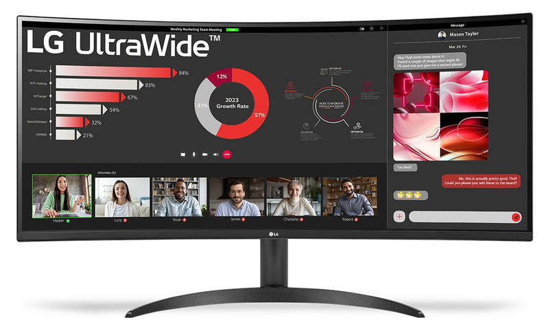  LG 31.5” UltraGear™ Nano IPS 100Hz 5ms (GtG) NVIDIA Gaming Monitor (34WR50QK-B)