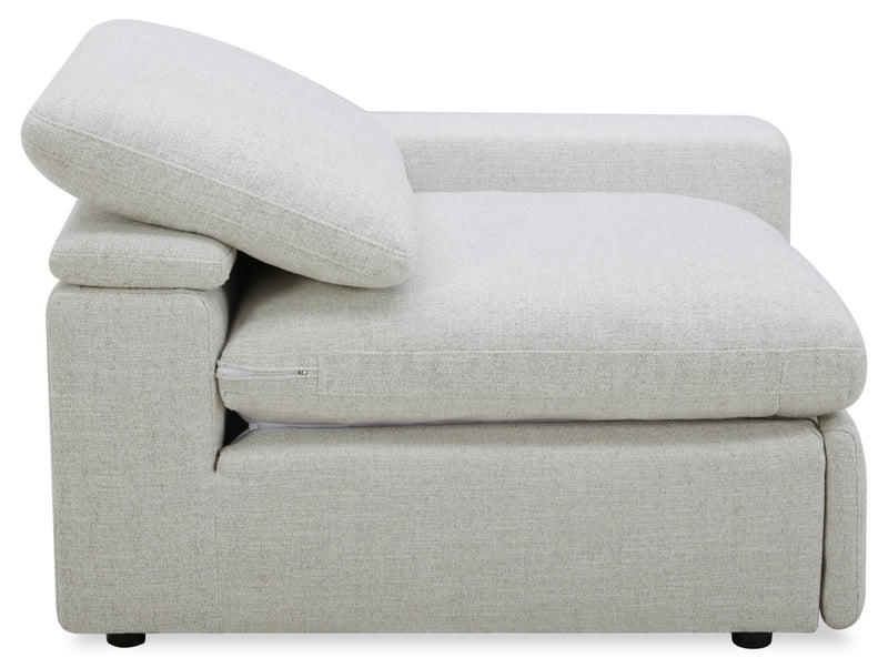 Sky Modular 5-Piece Fabric Power Reclining Sectional with Removable Feather Down Cushions - Nathan Wheat