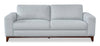 River 87\" Linen-Look Fabric Sofa with Wood Base and Legs - Grey