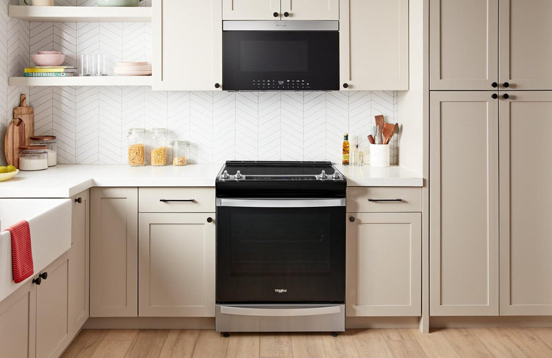 Whirlpool 1.1 Cu. Ft. Flush Over-the-Range Microwave with Air Fry - Stainless Steel - YWMMF7330RZ