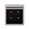 Yukon 17" Square Storage Fabric Ottoman - Grey Striped | Pouf de rangement carré Yukon de 17 po en tissu - rayé gris