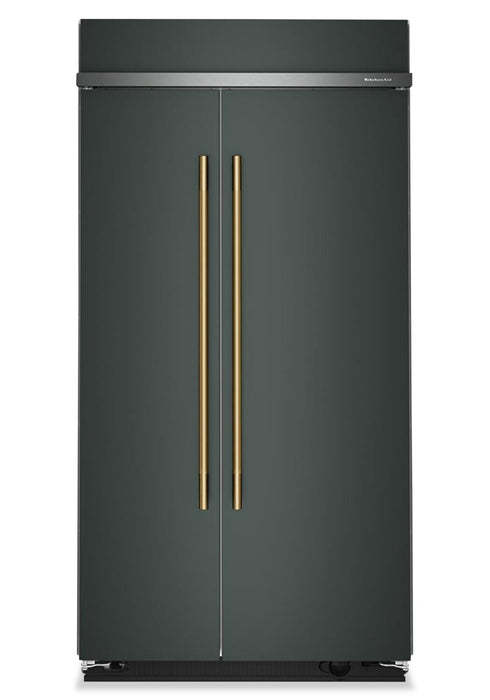 Kitchenaid 42\" 25.5 Cu. Ft. Built-In Side-by-Side Refrigerator with Platinum Interior – Juniper - KBSN742SJP 