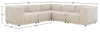 Kort & Co. Oaklyn Modular 5-Piece Fabric Sectional with Tufted Seat Cushions - Beige | Sofa sectionnel modulaire Oaklyn Kort & Co. 5 pièces en tissu avec coussins de siège capitonnés - beige