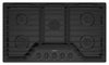 Whirlpool 36" Gas Cooktop with Fifth Burner and EZ-2-Lift™ Hinged Cast-Iron Grates - WCGK5036PB | Surface de cuisson à gaz Whirlpool de 36 po avec 5e brûleur et grilles en fonte à charnières EZ-2-LiftMC - WCGK5036PB | WCGK536B