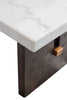 Warwick 52” Solid Wood and Marble Coffee Table – White and Brown Oak | Table à café Warwick de 52 po en bois massif et en marbre - blanche et chêne brun