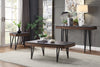 Juno 48" Modern Sofa Table with Sintered Stone Top - Black | Table de salon moderne Juno de 48 po avec dessus en pierre frittée - noire