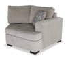 Made in Canada Legend 2-Piece Right-Facing Chenille Fabric Cuddler Sleeper Sectional - Platinum Beige | Sofa-lit sectionnel enveloppant de droite Legend 2 pièces fabriqué au Canada en tissu de chenille - beige platine