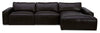 Sedona 3-Piece Genuine Leather Right-Facing Modular Sectional - Chocolate | Sofa sectionnel modulaire de droite Sedona 3 pièces en cuir véritable - chocolat