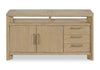 Aspen Dining Server, 64"W, Wine & Stemware Racks, 3 Drawers & 2 Doors - Natural | Desserte de salle à manger Aspen de 64 po (L) avec supports à vin et à verres à pied, 3 tiroirs et 2 portes - naturelle
