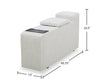 Sky Modular 13" Fabric Storage Console with USB Port - Nathan Wheat | Console de rangement modulaire Sky de 13 po en tissu avec port USB - blé Nathan