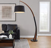 Sybil 18" Mid-Century Modern Floor Lamp with Marble Base – Black Walnut | Lampe à pied moderne du milieu du 20e siècle Sybil de 18 po avec base en marbre - noyer noir