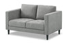 Metro 57" Fabric Loveseat with Tufted Seat Cushions and Reversible Back Cushions - Grey | Causeuse Metro de 57 po en tissu avec coussins de siège capitonnés et coussins de dossier réversibles - grise