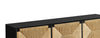 Jersey 71" Tv Stand with Seagrass-Look Cabinet Doors for TVs up to 70" - Black | Meuble pour téléviseur Jersey de 71 po avec portes d’armoires d’apparence ruppie maritime pour téléviseurs jusqu’à 70 po - noir
