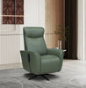 Serene 31" Genuine Leather Power Reclining Massage Chair with Power Headrest and Heated Seat - Green | Fauteuil de massage à inclinaison électrique Serene de 31 po en cuir véritable avec appuie-tête électrique et siège chauffant - vert