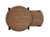 Gordon 22” 2-Piece Round Solid Wood Nesting Accent Table - Brown | 2 tables d’appoint gigognes rondes Gordon de 22 po en bois massif - brunes