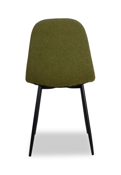 Joss Dining Chair with Polyester Fabric, Metal - Green