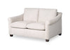 Mallie 60" Chenille Fabric Loveseat with Rolled Arms and Wood Legs - Shell White | Causeuse Mallie de 60 po en tissu de chenille avec accoudoirs enroulés et pattes en bois - blanc coquillage