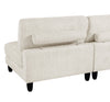 Lounge 4-Piece Chenille Armless Modular Sectional – Beige  | Sofa sectionnel modulaire sans accoudoirs Lounge 4 pièces en chenille - beige