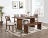 Vale 6pc Dining Set with Table, Bench & 4 Chairs, Wood, 72"W - Brown & Beige | Ensemble de salle à manger Vale 6 pièces en bois avec table de 72 po (l), banc et 4 chaises - brun et beige