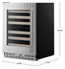 KitchenAid 24" Undercounter Wine Cellar - PrintShield™ Stainless Steel - KUWL524SPS | Cellier KitchenAid de 24 po sous le comptoir - acier inoxydable PrintShieldMC - KUWL524SPS