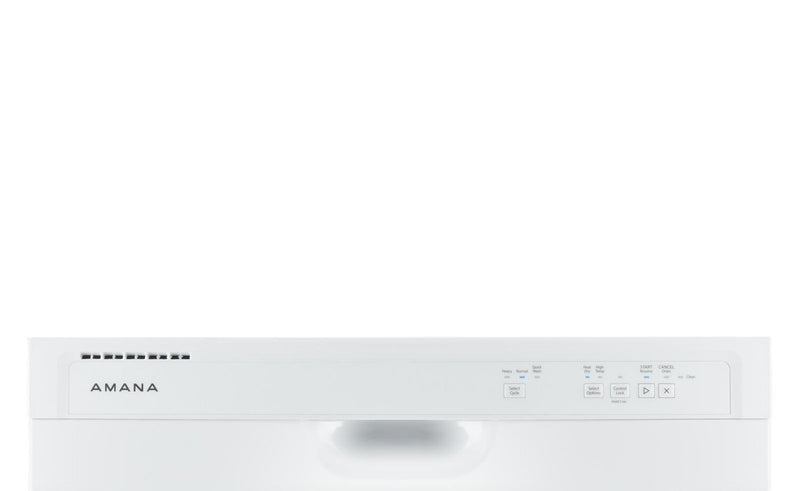 Amana 24\" 59 dBA Front-Control Dishwasher with Triple Filter Wash System - White - ADFS2524RW