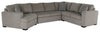 Made in Canada Legend 4-Piece Left-Facing Chenille Fabric Cuddler Sleeper Sectional - Platinum Beige | Sofa-lit sectionnel de gauche Legend 4 pièces fabriqué au Canada en tissu de chenille avec fauteuil enveloppant - beige platine