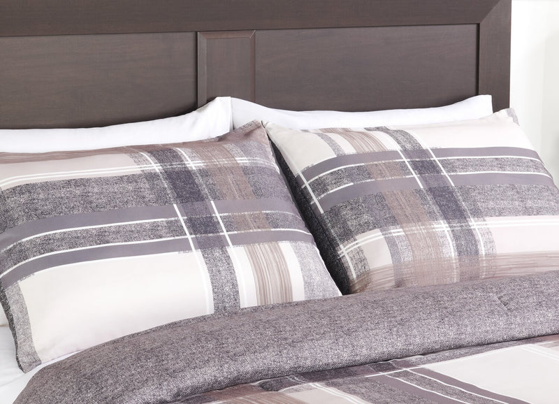 Conner 3-Piece King Comforter Set - Brown
