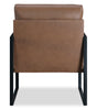 Nico 24.75" Faux Leather Accent Chair with Metal Legs - Brown  | Fauteuil d’appoint Nico de 24,75 po en similicuir avec pattes en métal - brun