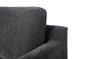 Jorja 3-Piece Chenille Fabric Sectional with Wood Legs and Accent Pillows - Granite Grey | Sofa sectionnel Jorja 3 pièces en tissu de chenille avec pattes en bois et coussins décoratifs - gris granite