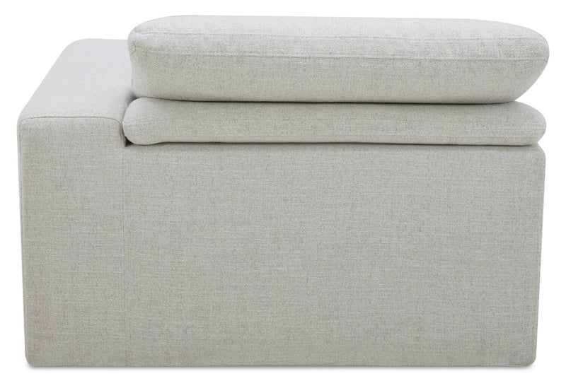 Sky Modular 45.75\" Fabric Right-Facing Power Reclining Chair with Feather Down Cushions - Nathan Wheat