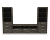 Camden 111.7" 3-Piece Entertainment Centre with Storage and Cable Management for TVs up to 70" - Alabaster Oak | Meuble audio-vidéo Camden 3 pièces de 111.7 po avec rangement et système de gestion des câbles pour téléviseurs jusqu’à 70 po - chêne albâtre