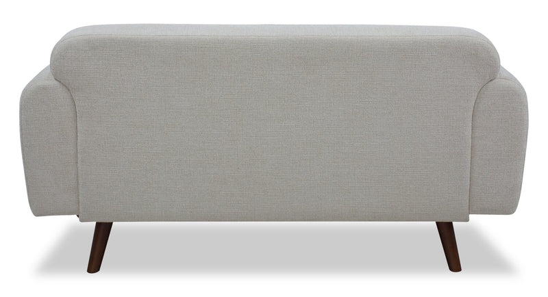 Sadie 63\" Fabric Loveseat with Rubberwood Legs – Sand