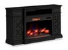 Zenith 64" Electric Fireplace TV Stand with Storage for TVs up to 70" - Black | Meuble pour téléviseur Zenith de 64 po avec foyer électrique et rangement, pour téléviseurs jusqu’à 70 po - noir