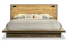 Silas 5pc Bedroom Set with Platform Bed, Dresser & Mirror, LED, Rustic Brown - King Size | Ensemble de chambre à coucher Silas 5 pièces brun rustique avec lit plateforme, commode, miroir et éclairage à DEL - format très grand lit