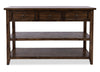 Branson 50" Sofa Table with Storage and Shelf - Dark Brown | Table de salon Branson de 50 po avec rangement et tablette - brun foncé | BRANSSTB