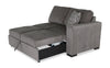 Made in Canada Legend 2-Piece Left-Facing Chenille Fabric Cuddler Sleeper Sectional - Pewter Brown | Sofa-lit sectionnel enveloppant de gauche Legend 2 pièces fabriqué au Canada en tissu de chenille - brun étain