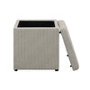 Yukon 17" Square Storage Fabric Ottoman - Grey Striped | Pouf de rangement carré Yukon de 17 po en tissu - rayé gris