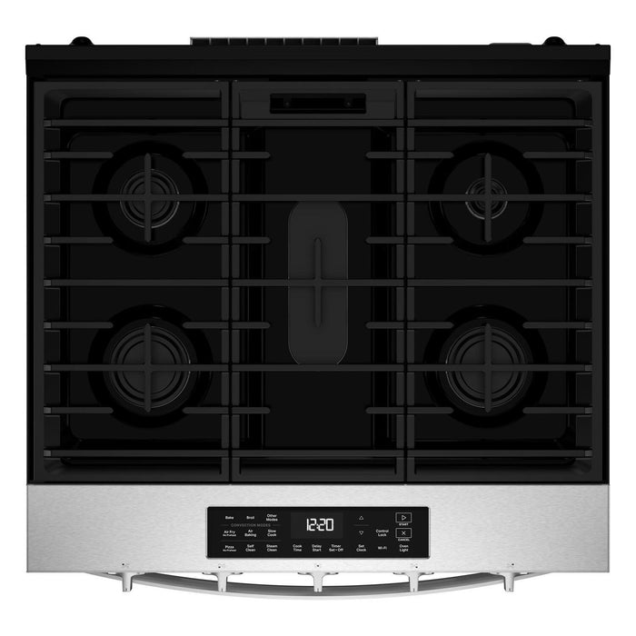 Whirlpool 30\" 5 Cu. Ft. Gas Range with Air Cooking - Fingerprint Resistant Stainless Steel - WSGS5030SZ