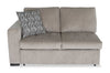 Made in Canada Legend 2-Piece Right-Facing Chenille Fabric Cuddler Sleeper Sectional - Platinum Beige | Sofa-lit sectionnel enveloppant de droite Legend 2 pièces fabriqué au Canada en tissu de chenille - beige platine