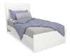 Riley 5pc Bedroom Set with Panel Bed, Dresser & Mirror, Made in Canada, White - Twin Size | Ensemble de chambre à coucher Riley 5 pièces avec lit à panneaux, commode et miroir, fabriqué au Canada, blanc - format lit simple