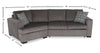 Made in Canada Legend 2-Piece Left-Facing Chenille Fabric Cuddler Sleeper Sectional - Pewter Brown | Sofa-lit sectionnel enveloppant de gauche Legend 2 pièces fabriqué au Canada en tissu de chenille - brun étain