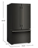 KitchenAid 36" 24 Cu. Ft. Counter-Depth French Door Refrigerator – Black Ore - KRFC236SBE | Réfrigérateur KitchenAid de 36 po et de 24 pi3 de profondeur comptoir à portes françaises - minerai noir - KRFC236SBE
