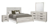Aspen 6pc Bedroom Set with Bed, Dresser, Mirror & Nightstand, Grey - Queen Size | Ensemble de chambre à coucher Aspen 6 pièces avec lit, commode, miroir et table de nuit, gris - format grand lit